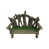 Mini Wooden Bench with Moss by ArtMinds - Bohemian Fairy Garden Decor ArtMinds