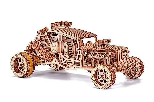 Wood Trick Mad Buggy Car 3D Wooden Puzzle for Adults and Kids to Build - Rides up to 25 feet - Detailed and Sturdy Design - Engineering DIY Wooden - WoodArtSupply