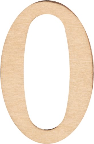 Walnut Hollow Wood Letters and Numbers, 1.5-Inch, 0, 2 Per Package - WoodArtSupply