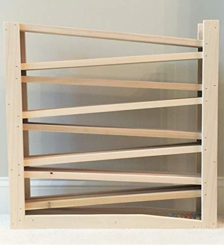 Deluxe, Authentic Wood Double Marble Run. Excessively Designed, Amish Built. About 25” x 25”, 8 Levels of Twin Tracks – Taller, Longer, More Tracks, Generic