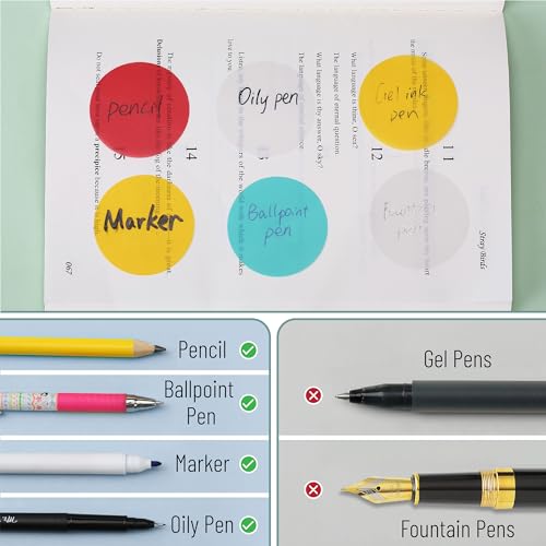 Mr. Pen- Transparent Sticky Notes, 200 Pcs, Candy Colors, Round Translucent Sticky Notes, Sticky Note Tabs, See Through Sticky Notes Transparent, Mr. Pen