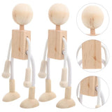 ARTIBETTER Wooden Peg Dolls Unfinished Doll Bodies Paintable Wood Peg Bodies Figures for DIY Arts Crafts Party Favor Gifts 3PCS ARTIBETTER