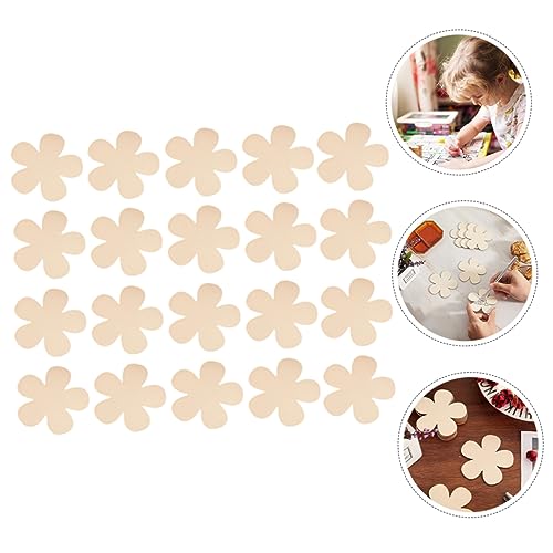 MAGICLULU 20pcs Coasters Crafts Wood Slices Unfinished Wood Chip Wood Blanks Blank Wood Chip Wood Craft Supplies Wood Chip for DIY Wood Flower Slices MAGICLULU