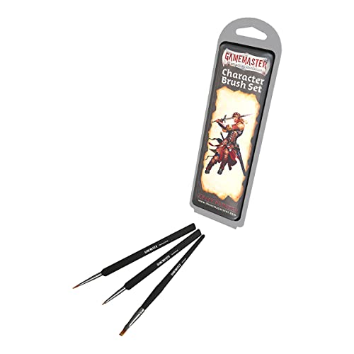 The Army Painter Gamemaster Character Brush Set - Precise Detail Brush Set Include 1 Small Detail Brush, 1 Monstrous Brush, 1 Drybrush Fine Detail - WoodArtSupply