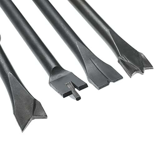 YaeKoo Smoothing Air Hammer Pneumatic Chisels Tools, 10pcs 0.401'' (10mm) Shank Heavy Duty Smoothing Pneumatic Air Rivet Hammer Chisels High Carbon YaeKoo