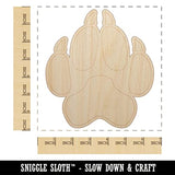 Wolf Coyote Paw Print Unfinished Wood Shape Piece Cutout for DIY Craft Projects - 1/8 Inch Thick - 6.25 Inch Size Sniggle Sloth