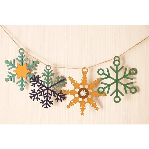 24 Pcs Unfinished Wood Snowflake Shaped Christmas Tree Wooden