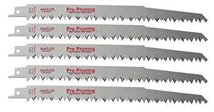 9-Inch Wood Pruning Saw Blades for Reciprocating/Sawzall Saws - 5 Pack - Caliastro - WoodArtSupply