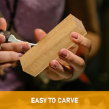 qxayxa 13 Pcs Unfinished Wooden Blocks for Crafts,Basswood Carving Blocks, Basswood for Wood Carving Blocks, Bass Wood for DIY Carving, Crafting, qxayxa