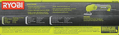 Ryobi DS1200 .4 Amp 13,000 OBM Corded 2-7/8" Detail Sander w/ Triangular Head and 5 Sanding Pads Ryobi
