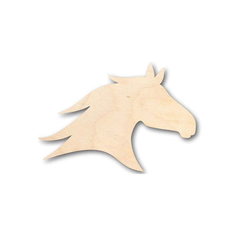 Unfinished Wood Horse Head Shape - Farm Ranch - Animal - Craft - up to 24" DIY 5" / 1/4" 24 Hour Crafts