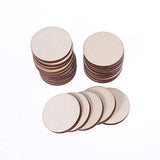 BESPORTBLE 100pcs Pieces DIY Wooden Slices Wood Log Slice Unfinished Wooden Slices Wood predrilled Unfinished Wood Circle Wooden Craft Shapes Wood BESPORTBLE