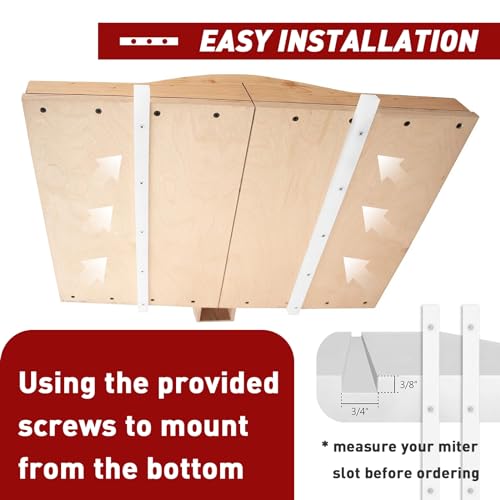 Crosscut Sled for Table Saw - Premium UHMW Plastic - 3/4" X 3/8" X 17" - Predrilled Holes and Screws - Ideal for U Tracks, Woodworking, Miter Slots, FixlyFido