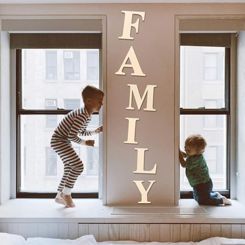 YRONTY 12 Inch Wooden Letters A, 1/5 Inch Thick Blank Unfinished Wood Letter Wooden Sign Board for Painting, Craft and Home Wall Decoration YRONTY