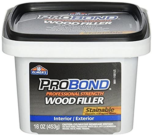 ELMERS Available Stainable Wood Filler, 1 Pint (P9891), 16 oz, Brown - WoodArtSupply