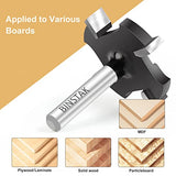 BINSTAK CNC Spoilboard Surfacing Router Bit 1/4 Inch Shank, Extra Large 1-1/2 Inch Cutting Diameter, Slab Flattening Router Bit Planing Bit Wood BINSTAK