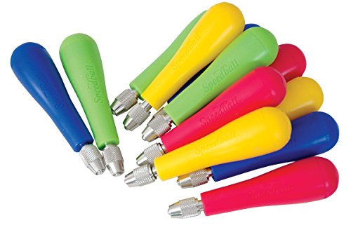Speedball Cutter Handle with Screw-Off Cap, Assorted Color, Pack of 12 Speedball
