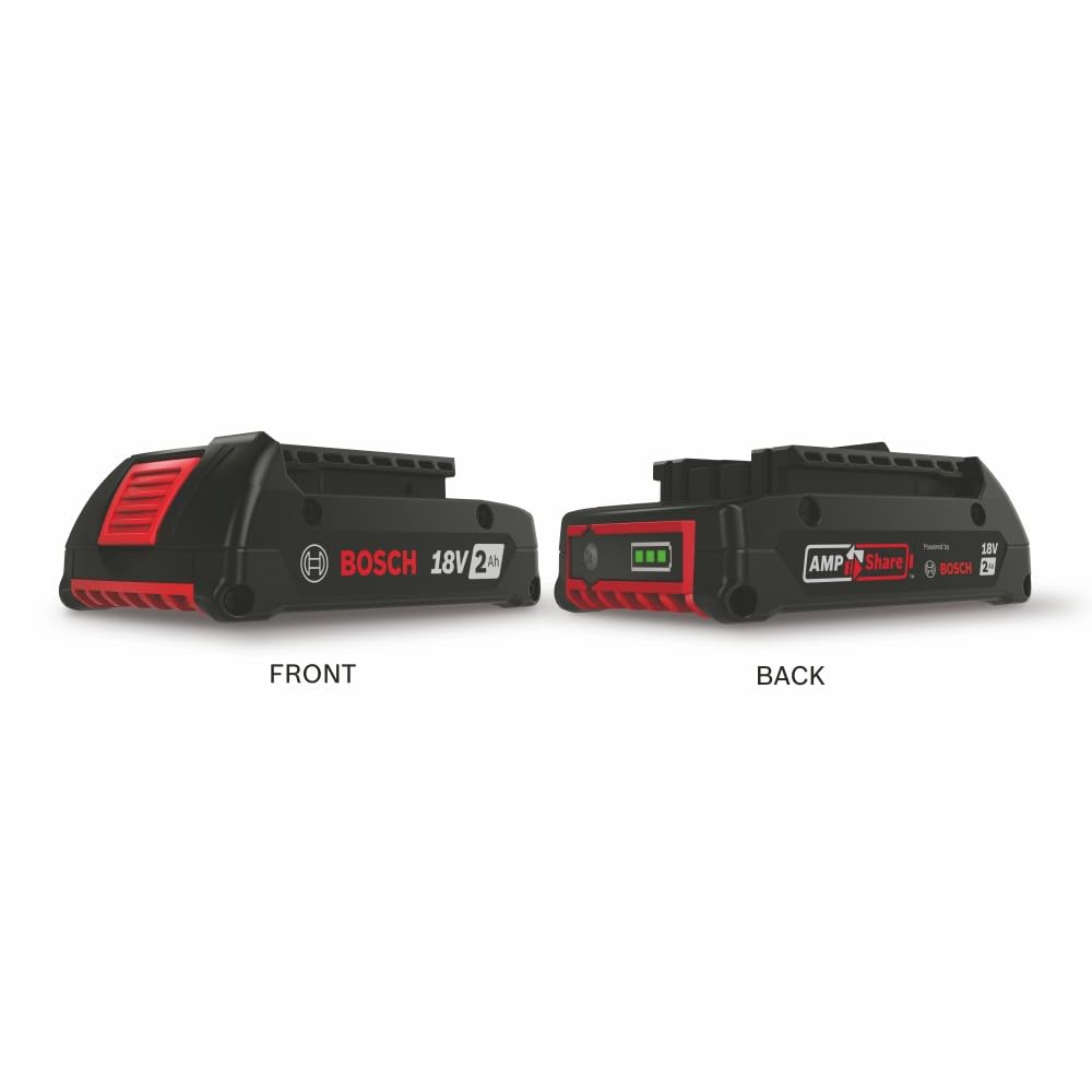 BOSCH BAT612-2PK 18V Lithium-Ion 2 Ah Standard Power Batteries, 2-Pack - WoodArtSupply