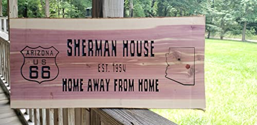 Personalized Custom wood Family Name Sign, Handmade CARVED Cedar Sign, Last name Wedding Gift rustic Established house warming personalized sign