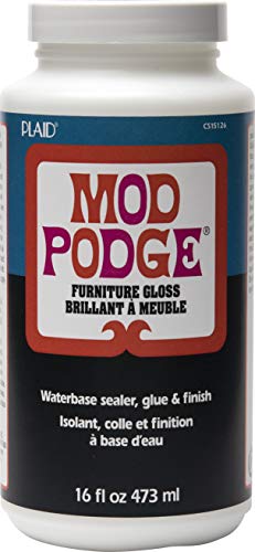 Mod Podge Waterbase Sealer, Glue and Finish for Furniture (16-Ounce), CS15126 Gloss Finish - WoodArtSupply