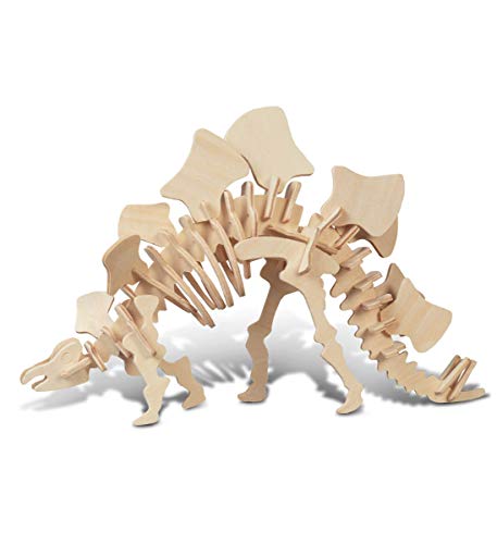 Puzzled Toys & Games Stegosaurus Wooden Puzzle, Easy to Play Pre-Cut 3D Woodcraft Puzzles Brain Teaser Educational Game Learning Journey Toy Activity Puzzled
