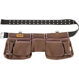 VEVOR Tool Belt, Adjusts from 29 Inches to 54 Inches, Heavy Duty Tool Pouch Bag with Dual Hammer Loops, Tool Bag for Electrician, Carpenter, VEVOR
