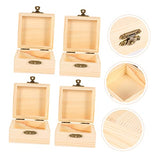 Abaodam 12 Pcs Packaging Storage Wooden Box Rustic Wooden Case Unfinished Wooden Jewelry Wood Ring Wood Trim Jewelery Organizer Earring Storage Abaodam