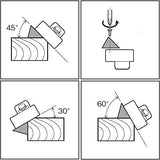 KAKURI Chamfer Plane for Wood 30, 45, 60 Degree Adjustable, Japanese Hand Plane KANNA WoodWorking Edge Corner Plane, Edge Trimming Chamfer Tool, KAKURI