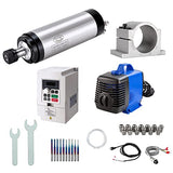 CNC Spindle Motor Kits, 110V 2.2KW 80mm Water Cooled Spindle Motor CNC motor +110V 2.2KW VFD+Clamp Mount +Water Pump+ Water pipe+ER20 Collet set + Zhong Hua Jiang