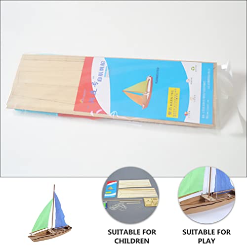 Gadpiparty 1Set DIY Wooden Sailboat Model Kits, Wood Boat Craft Model Boat Building Activities Woodcrafts Education Puzzle Toy for Kids Party Favors - WoodArtSupply