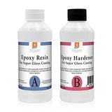 Epoxy Resin 8 oz Kit | 1:1 Crystal Clear Resin and Hardener for Super Gloss Coating | For Bars, Tabletop, Art, Jewelry, Casting Molds | Safe for Use East Coast Resin