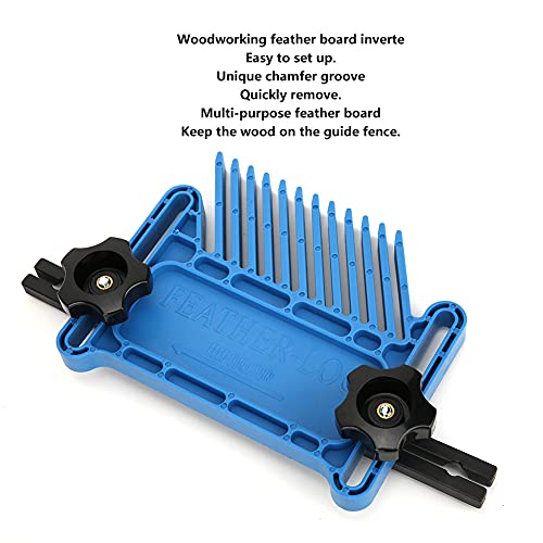 2Pcs Universal Featherboard, Woodworking Feather Board Inverted Square Power Tool Accessories Unique Chamfer Groove L-Shaped Table Saw Push Stick - WoodArtSupply