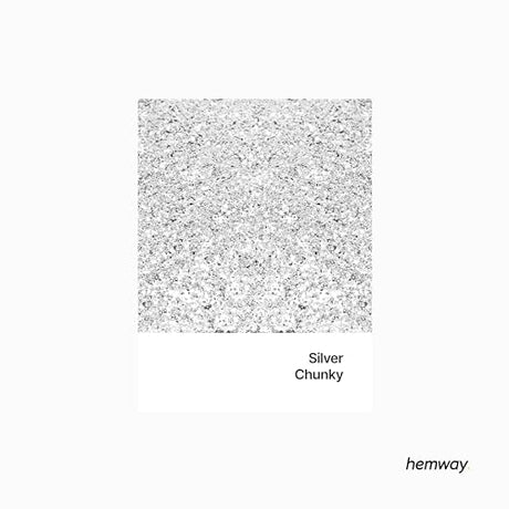 Hemway Polyurethane & Epoxy Resin Glitter 100g / 3.5oz Metallic Crystal Flake Additive for Flooring Jewelry Tumblers Glass Pigment - Chunky (1/40" Hemway