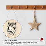 FSWCCK 8 PCS 12 Inch Blank Wood Circles for Crafts, Unfinished Wood Slices Front Door Decor Round Wooden Hanging Sign with Twine for DIY Crafts FSWCCK