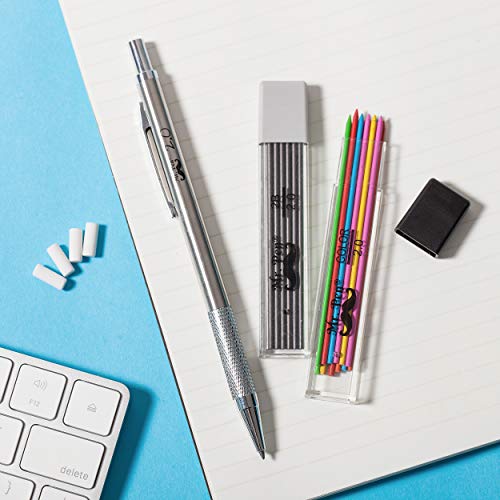 Mr. Pen- Mechanical Pencil, Metal, 2mm for Drafting, Drawing, Lead Holder, Thick Mechanical Pencil - WoodArtSupply