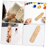 LALAFINA 30 Sets Wooden Blank Bookmark Unfinished Wood Tags Wooden Craft Bookmark Blank Bookmark with Holes Bamboo Gift Tags Wood Gift Tag Reading LALAFINA