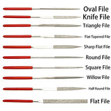 10Pcs Yootones Guitar Files Kit, Guitar Fret Nut Saddle Slot Pickguard Grinding File Group Set Luthier Repair Tool Compatible with Guitar Violin Yootones