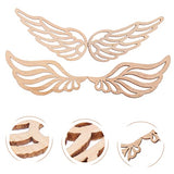 SEWACC Wedding Decorations 100pcs Angel Wings Wood Piece Wood Crafts for Blank Woon Signs Blank Labels Angel Wing Ornaments Angel Wings Cutouts SEWACC