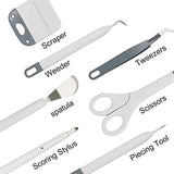 Corey-z Craft Vinyl Weeding Tools Set,Precision Vinyl Tools Kit for Crafting, Weeder/Scraper/Spatula/Tweezers/Scoring Stylus/Scissor for corey-z