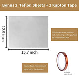 Heat Press Pillow Bundle - 8 Pack Including 4 Size Silver Heat Pressing Transfer Pillows, 2 Teflon Paper Sheets, 2 Rolls Heat Resistant Tape for Heat VCHOMY