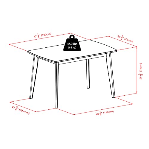 Winsome 94848 Shaye Dining Table, Walnut, 47.2x29.53x29.13 Winsome