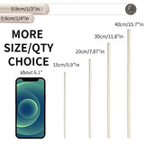 Dowel Rods, 30PCS Bamboo Sticks, Wooden Dowel Rods - Wolwefa 1/3 x 15.7 Inch Unfinished Bamboo Sticks for Crafts and DIY Wolwefa