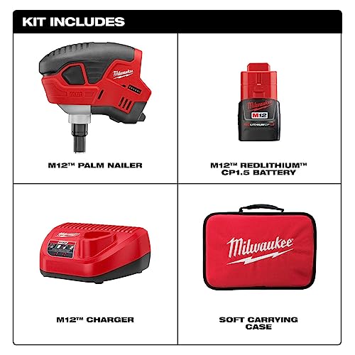 Milwaukee Electric Tool 2458-21 Cordless Nailer Kit, 1-3-1/2"