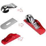 DSHE Mini Hand Planer Small Trimming Planer 6-1/2 inch Woodworking Pocket Plane Hand Plane with 1 inch Blade Adjustable Block Plane and 1 Wood Fixe DSHE