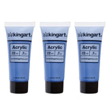 KINGART 500-124 PRO Artist Quality Cobalt Blue Acrylic Paint, 22ml (0.74oz) Tubes, 3 Pack - Set (66ml Total), Cobalt Blue KINGART