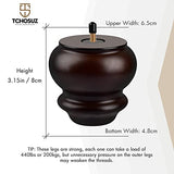 TCHOSUZ 3 inch / 8cm Wooden Furniture Legs, Pack of 4 Classic Walnut Solid Wood Turned DIY Replacement Bun Feet with M8 Hanger Bolts & T-Nuts for TCHOSUZ