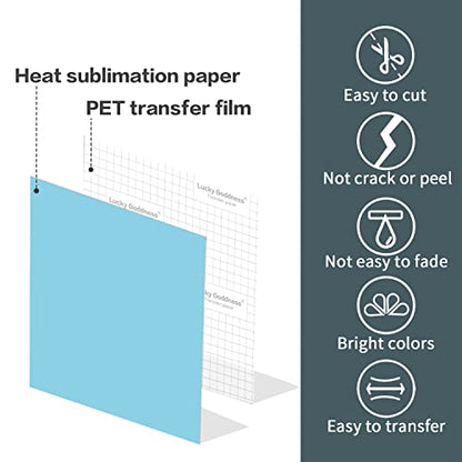 WOWOCUT Infusible Transfer Ink Sheets,16 Pack 12"X12" Solid Color Heat Press Transfer Paper, Sublimation Ink Sheet for Cricut Machine, DIY - WoodArtSupply