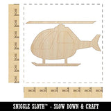 Helicopter Aircraft Chopper Unfinished Wood Shape Piece Cutout for DIY Craft Projects - 1/8 Inch Thick - 6.25 Inch Size Sniggle Sloth