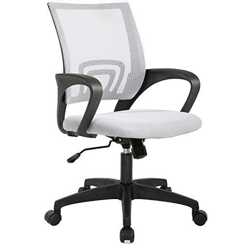 Home Office Chair Ergonomic Desk Chair Mesh Computer Chair with Lumbar Support Armrest Executive Rolling Swivel Adjustable Mid Back Task Chair for - WoodArtSupply