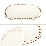 PH PandaHall Wooden Basket Bottom, 11.8 x 7.6 Inch Oval Wooden Base Shaper Blank Crochet Base for Thick Yarn DIY Knitting Basket Weaving Supplies PH PandaHall